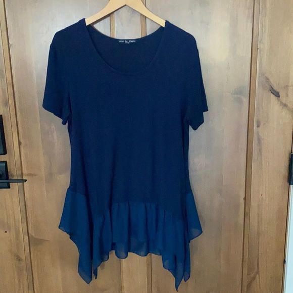 Kim & Cami Tops - KIM & CAMI Navy Blue Top